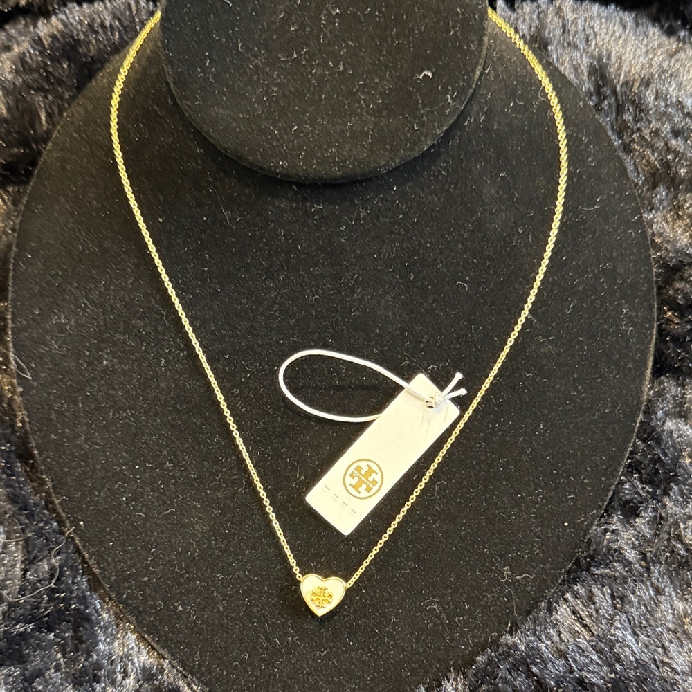Tory Burch Gold Heart Pendant Necklace